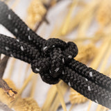 Knotenhalfter "Safety" - schwarz Knoten und Seil