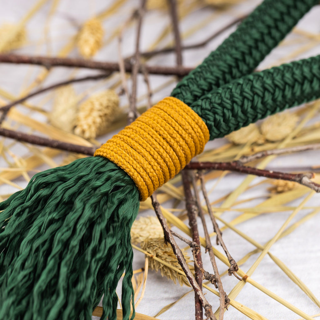 Halsring "Freedom" - Dunkelgrün - VB Knoten und Seil