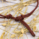 Knotenhalfter "Lead me" - Bordeaux - Minishetty Knoten und Seil