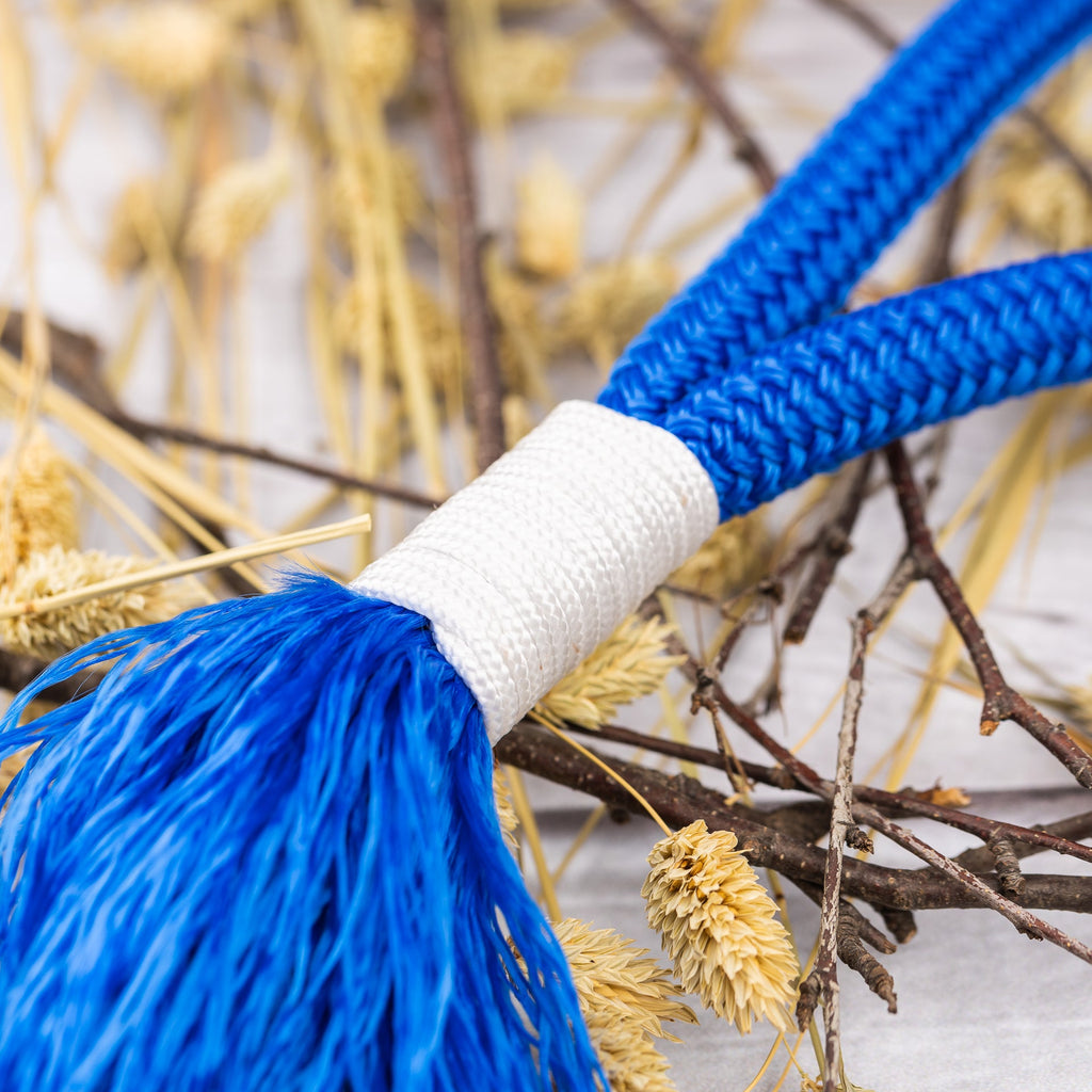 Halsring "Freedom" - Royalblau - VB Knoten und Seil
