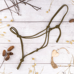 Knotenhalfter "Lead me" - Olive | Kostenloser Versand ab 65 | Knoten und Seil